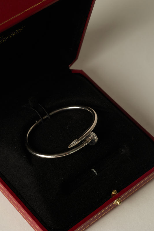 Cartier Juste un Clou Bracelet in White Gold with Diamonds