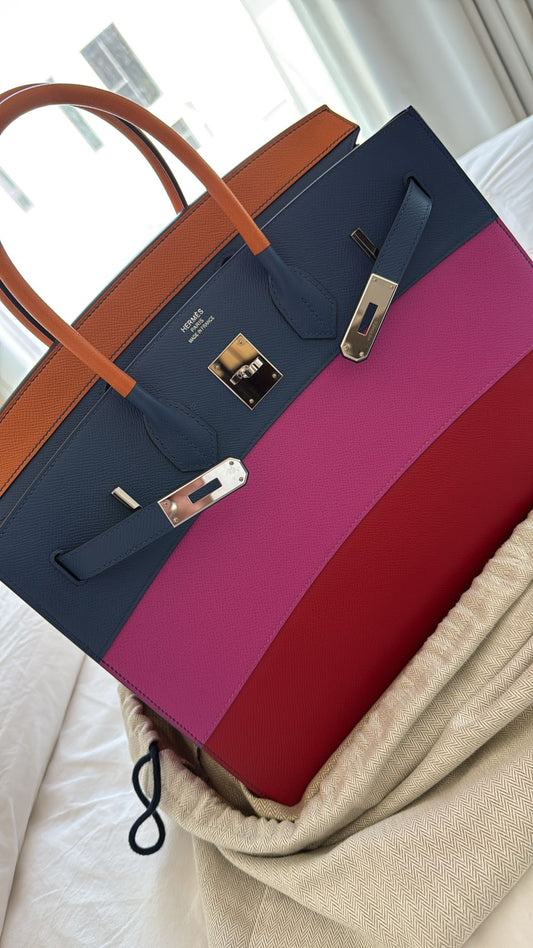 Hermès Birkin 35 “Sunset Rainbow” in Epsom Leather with Palladium Hardware (Price per request)