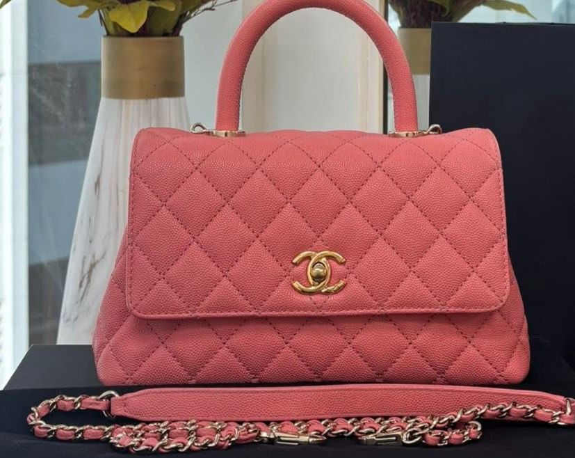 Chanel Coco Handle Mini – Caviar Leather in Coral Pink