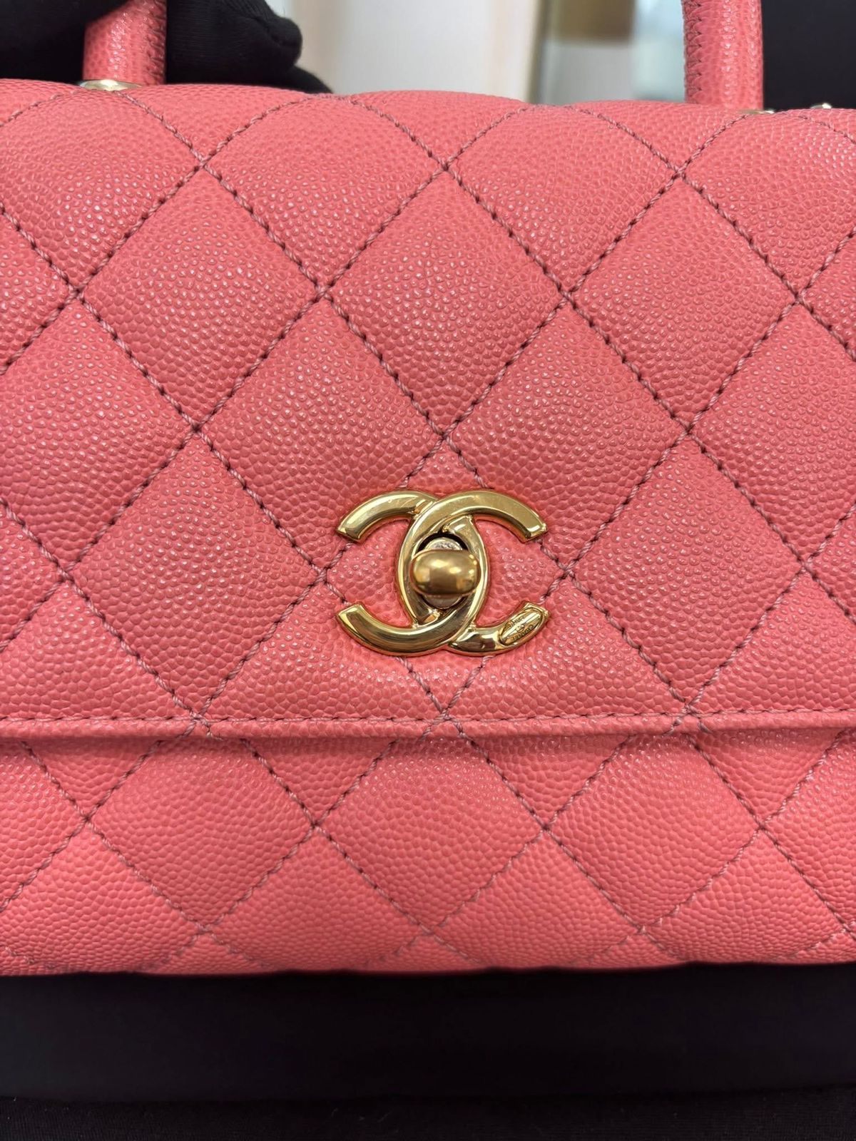 Chanel Coco Handle Mini – Caviar Leather in Coral Pink
