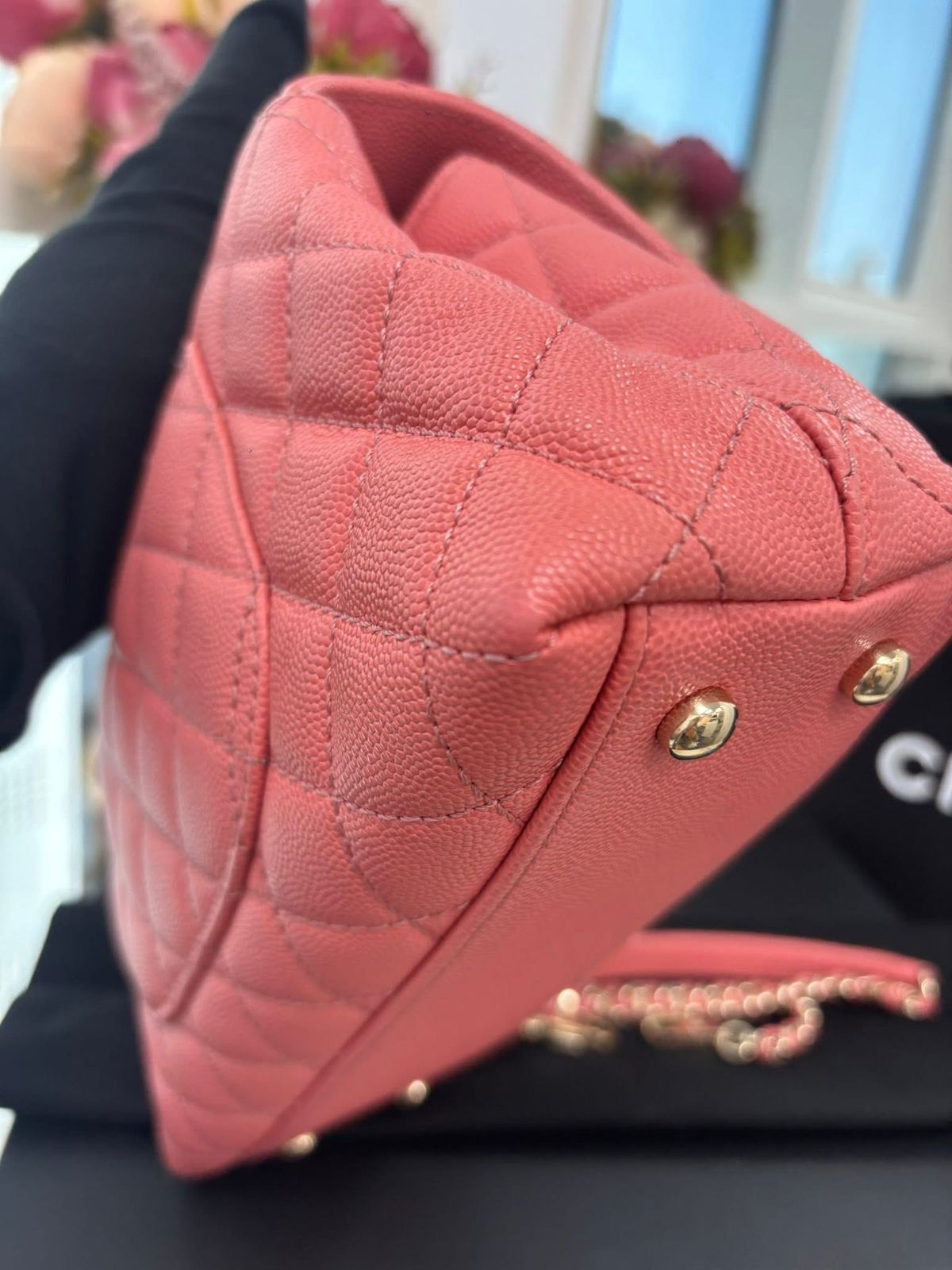 Chanel Coco Handle Mini – Caviar Leather in Coral Pink
