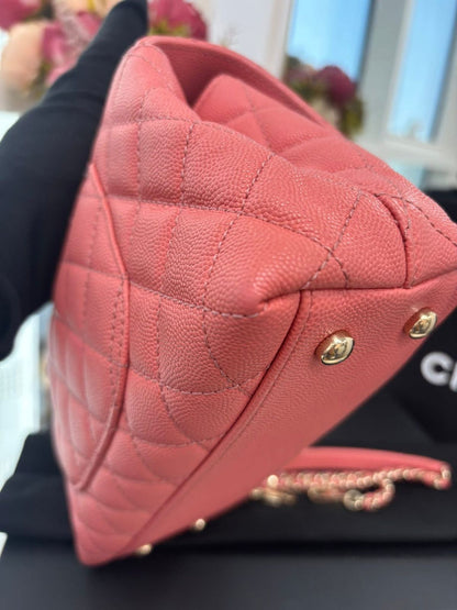 Chanel Coco Handle Mini – Caviar Leather in Coral Pink