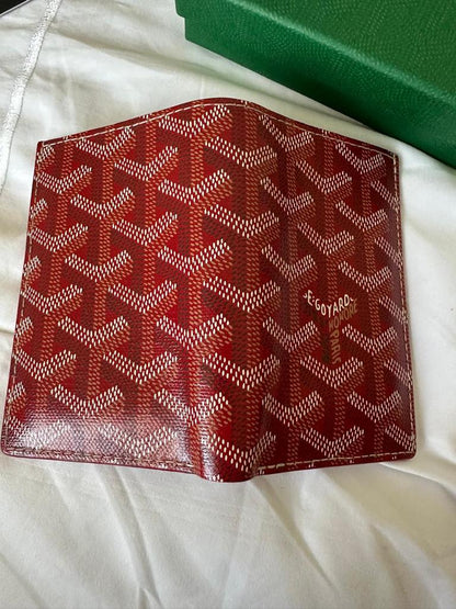 Goyard Monogram Canvas Petit Portefeuille zippe Bifold Wallet Red