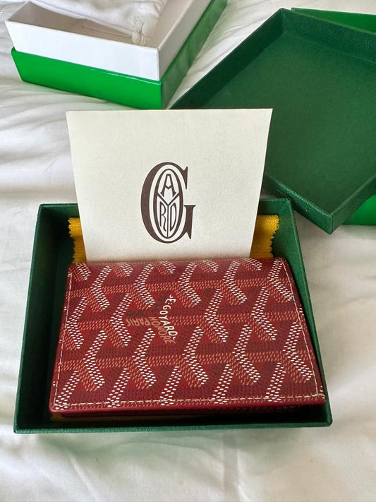 Goyard Monogram Canvas Petit Portefeuille zippe Bifold Wallet Red
