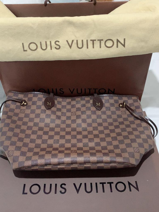 Louis Vuitton Damier Ebene Canvas Neverfull MM Bag