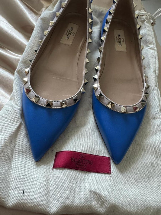 Valentino Garavani Rockstud leather ballet flats Size 37