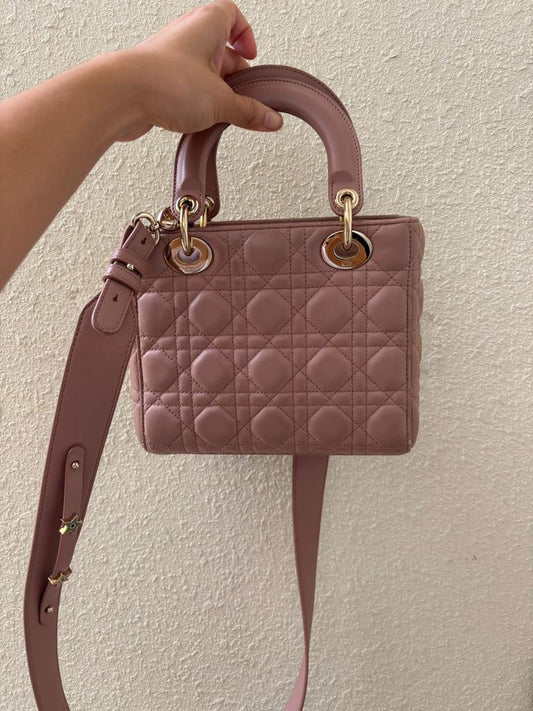 Dior Small Lady Dior Bag – Baby Pink Cannage Leather