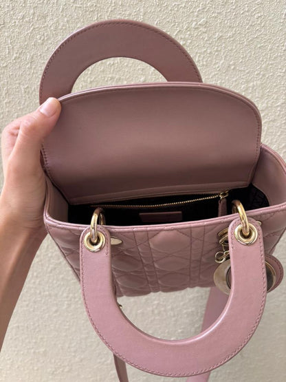 Dior Small Lady Dior Bag – Baby Pink Cannage Leather