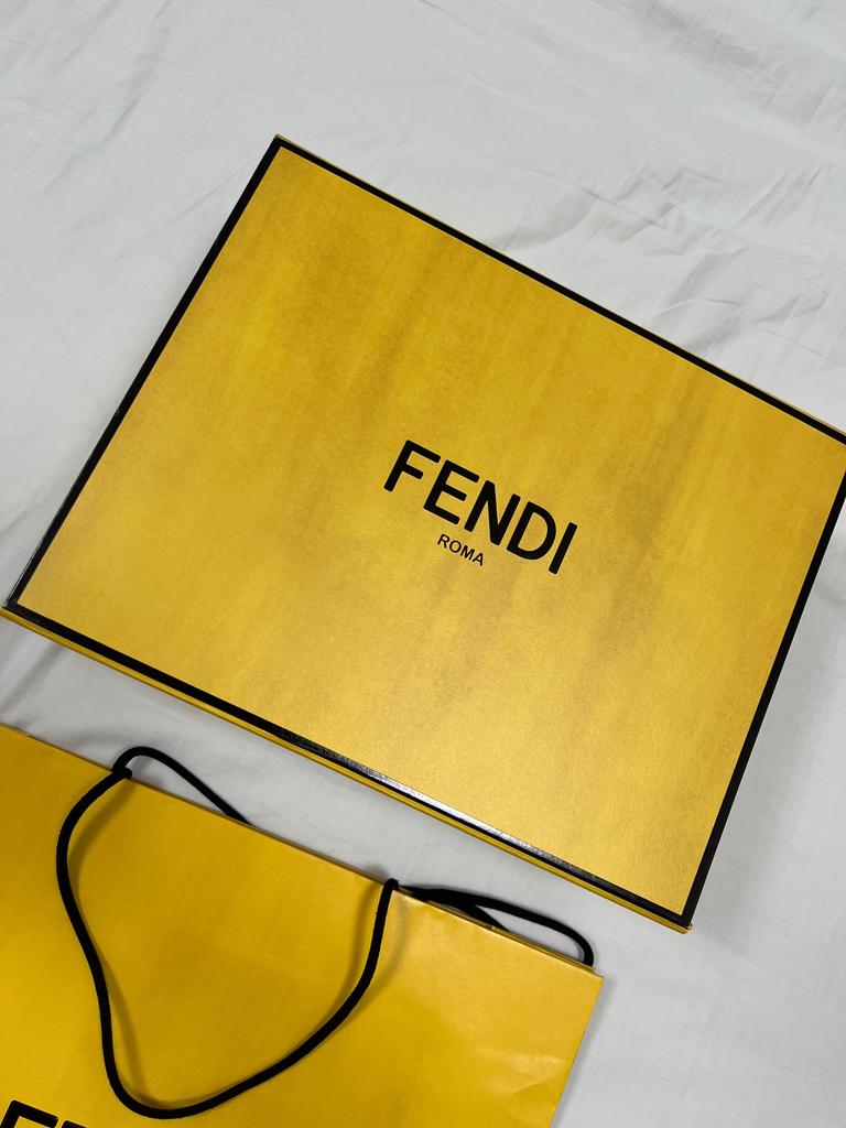 Fendi FF Jacquard Medium Flat Pouch
