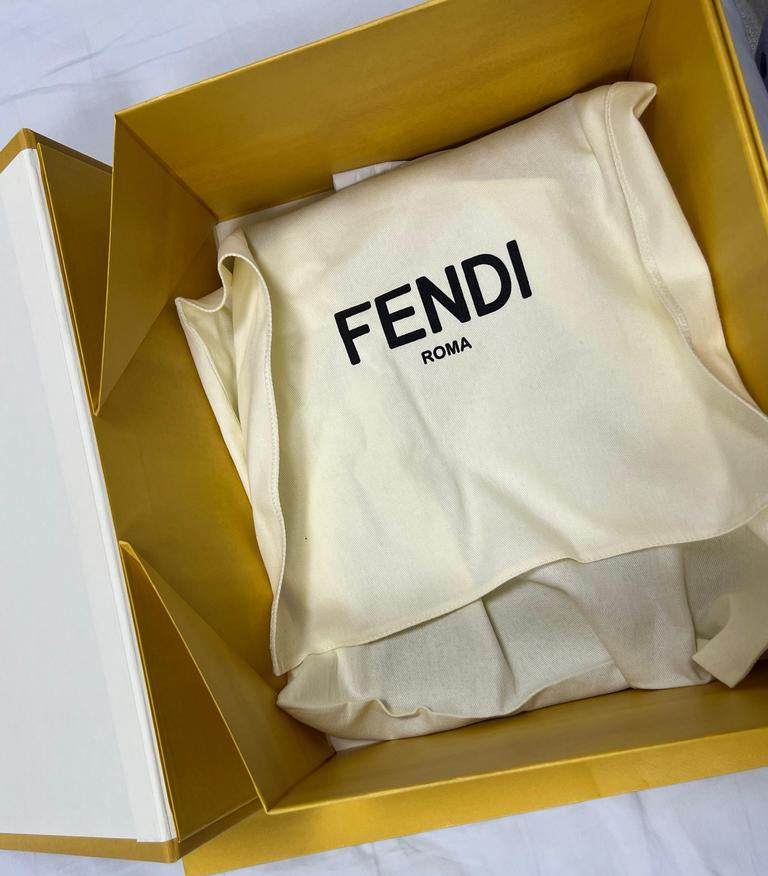 Fendi FF Jacquard Medium Flat Pouch