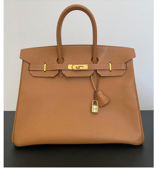 Hermes Birkin 35 in Natural Ardennes GHW