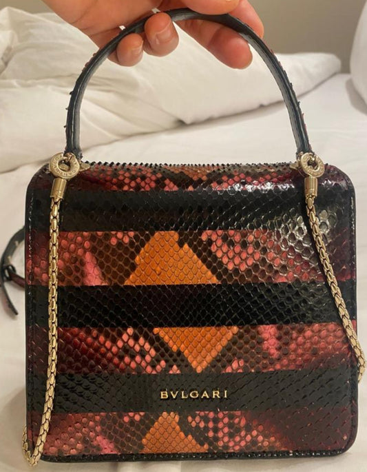 Bvlgari Serpenti python handbag