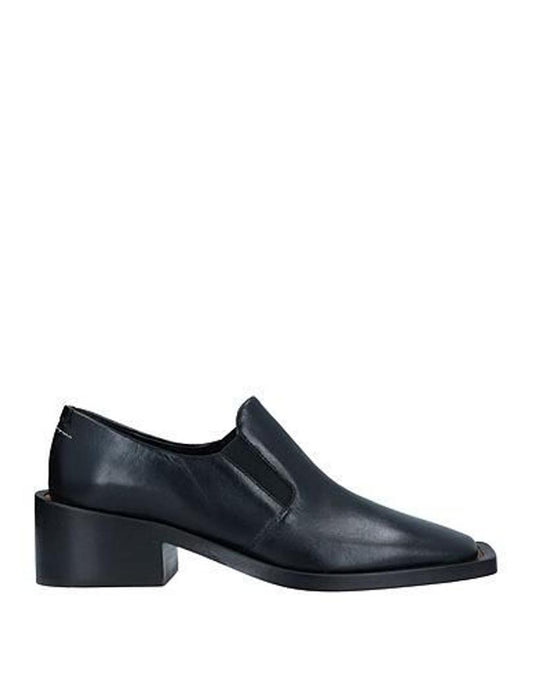 MM6 Maison Margiela Black Square Toe Loafers