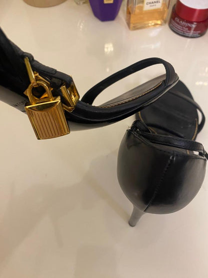 Tom Ford Padlock leather sandal size 37 EU
