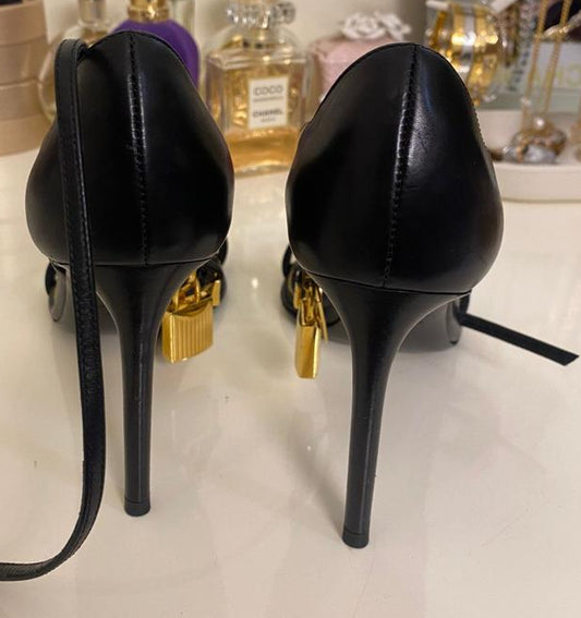 Tom Ford Padlock leather sandal size 37 EU