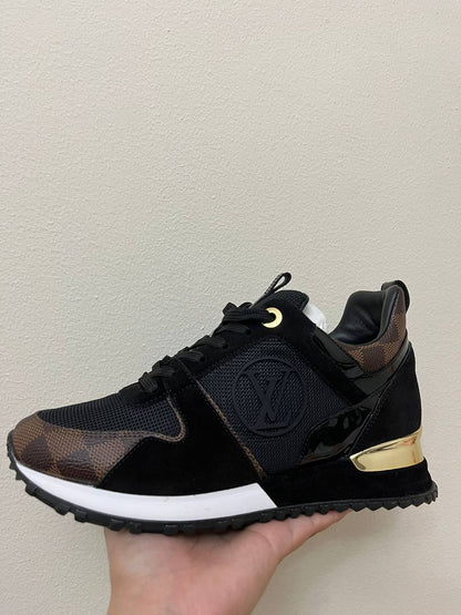 Louis Vuitton Run Away Sneakers – Damier & Black Mesh - 37
