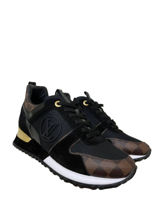 Louis Vuitton Run Away Sneakers – Damier & Black Mesh - 37