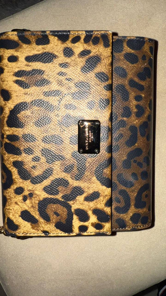 Dolce & Gabbana Leopard Print Shoulder Bag
