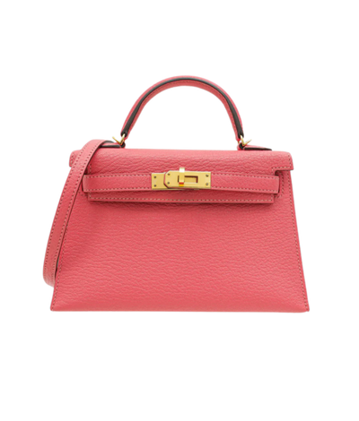 Hermès Mini Kelly II in Rose Azalée Epsom Leather