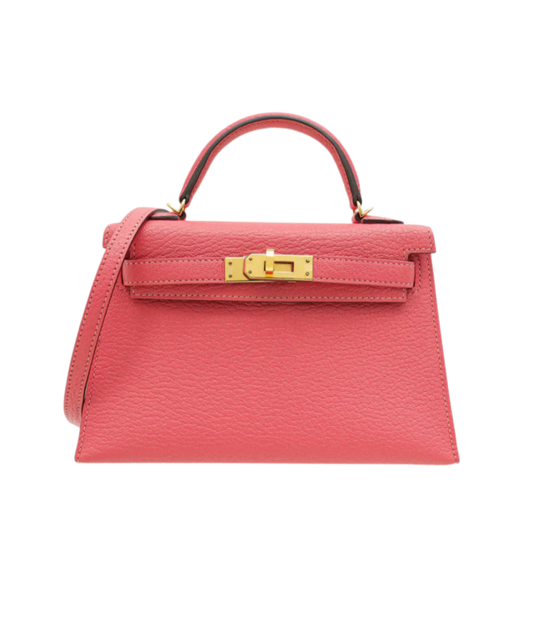 Hermès Mini Kelly II in Rose Azalée Epsom Leather