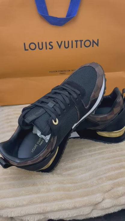 Louis Vuitton Run Away Sneakers – Damier & Black Mesh - 37