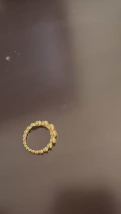 Van Cleef & Arpels Perlée pink gold ring