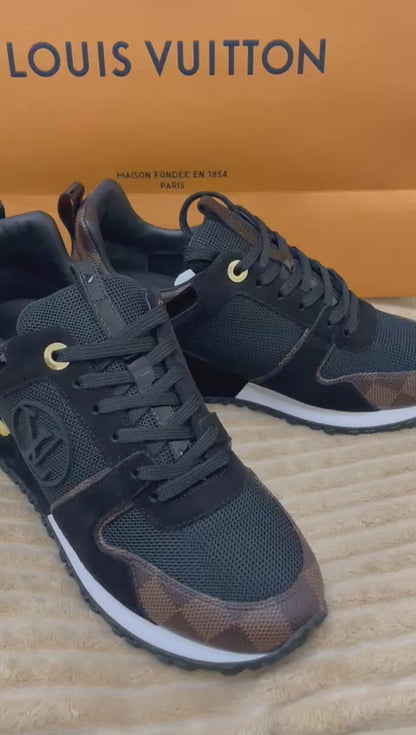 Louis Vuitton Run Away Sneakers – Damier & Black Mesh - 37