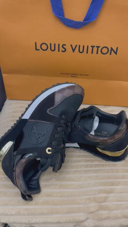 Louis Vuitton Run Away Sneakers – Damier & Black Mesh - 37
