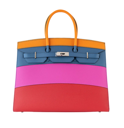 Hermès Birkin 35 “Sunset Rainbow” in Epsom Leather with Palladium Hardware (Price per request)